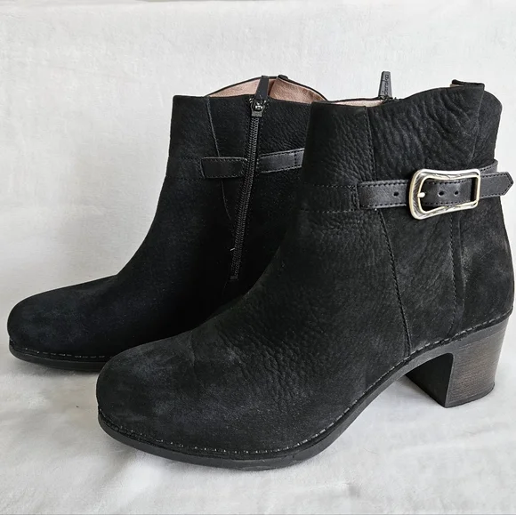 Dansko Shoes Dansko Hartley Bootie Boot Size 4 1511 Us Black Wbuckle Poshmark